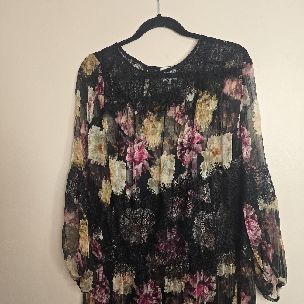 Johnny Was JADE Flora Lace Maxi Dress (Missing Tie) - Picture 4 of 9